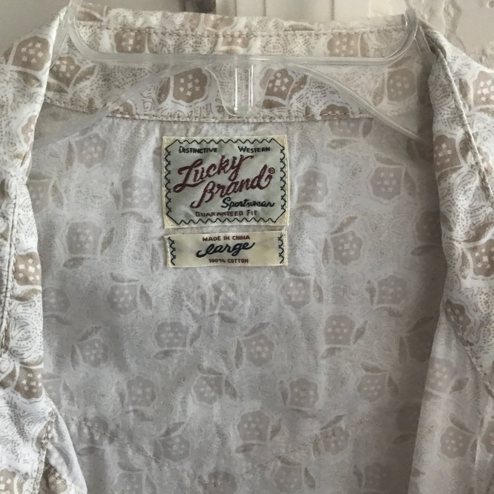 Lucky Brand short sleeve shirt men size large